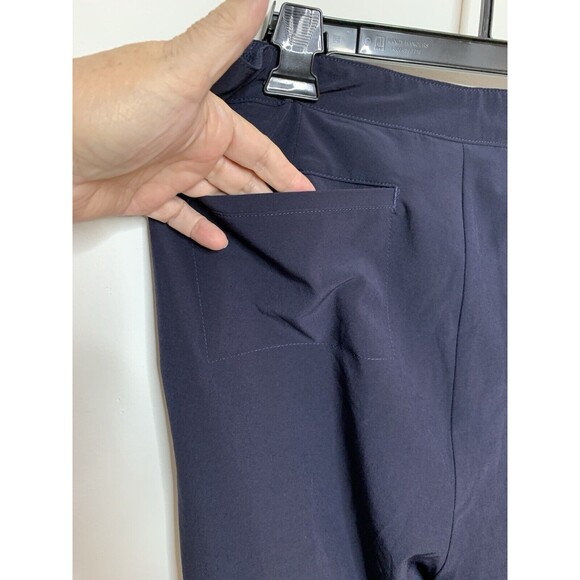 Chicos Dark Navy Blue Pants Snaps Stretch Sz 2.5 / 14 / L - Picture 3 of 7
